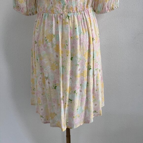Sophie Rue by Anthropologie Puff Sleeve Mini Floral Dress Cottagecore - Picture 7 of 10